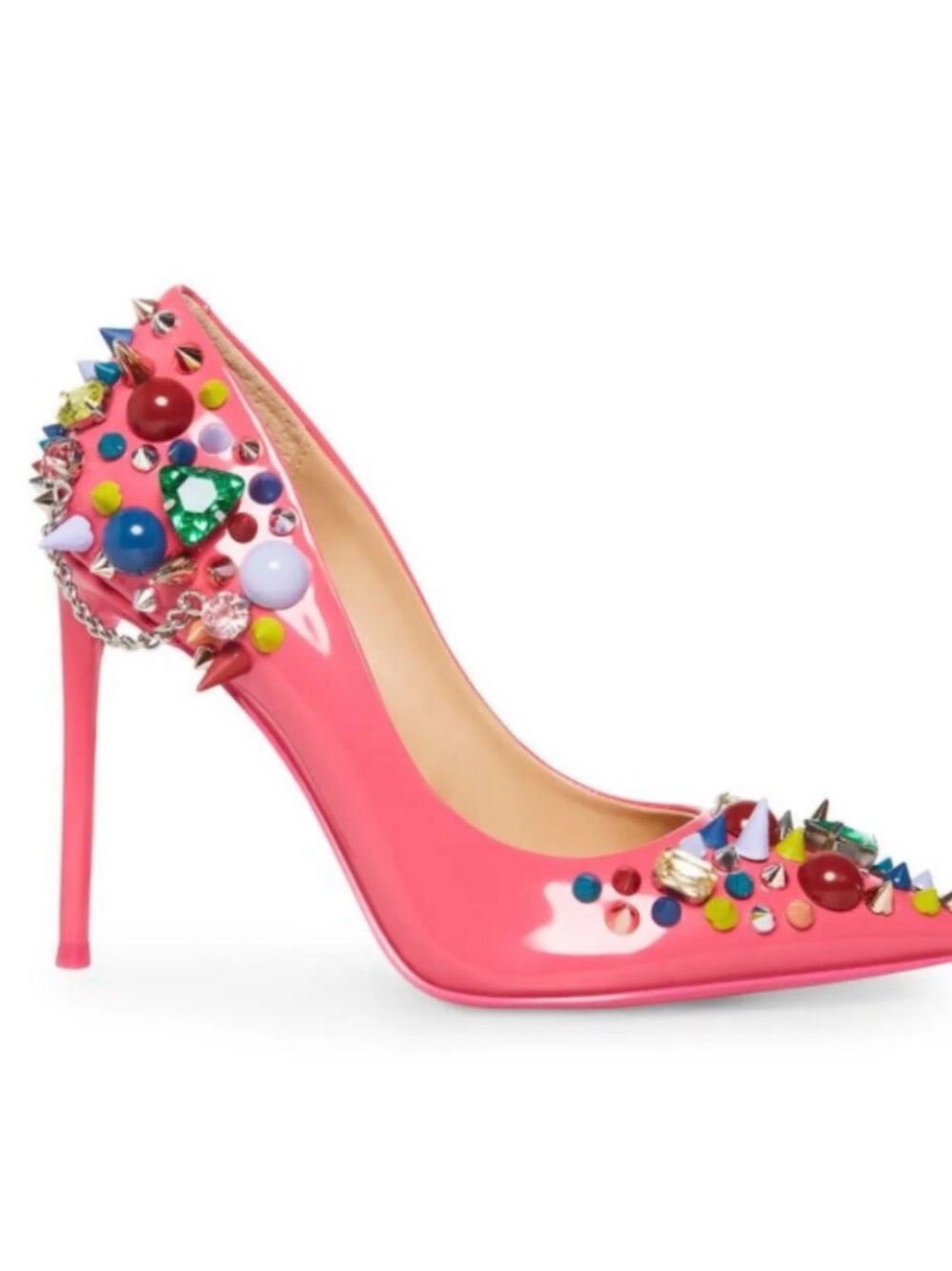 Steve Madden Hot Pink Jeweled Pointed-Toe Stiletto Pump - Picture 3 of 17